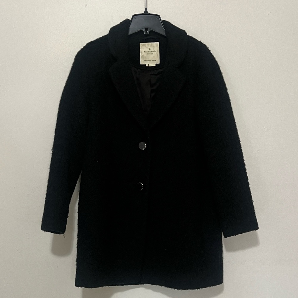 Kate Spade Black Teddy Coat